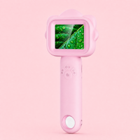 Microscope numérique portable pour enfants, microscope de poche avec écran lumineux pour l'étude scientifique des enfants
