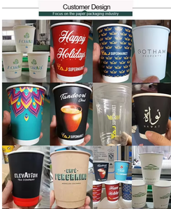 Vaso de Papel Desechable de Pared Simple con Logotipo Personalizado, Ecológico, de 8oz, 12oz, 16oz, para Bebidas Calientes, con Tapa, para Café para Llevar - Product Image 3