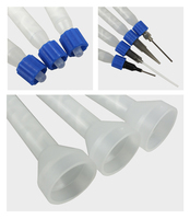 Buse de mélange statique DCTHA160-616LL bleue avec adaptateur Luer Lock pour tube mélangeur de colle époxy AB pour réparation automobile et artisanat DIY