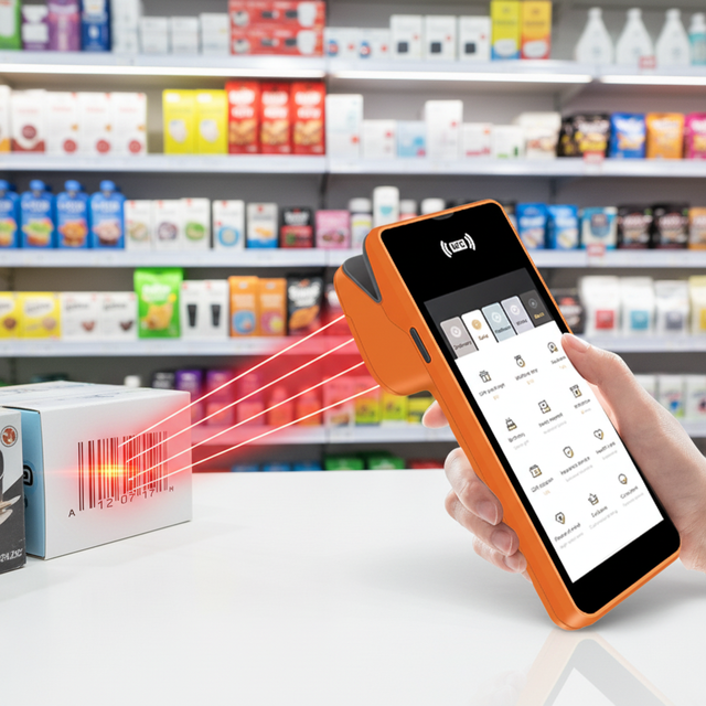 Android 11 5.45Inch NFC Mobile Cashless Payment Order Terminal Touch Screen Card Reader POS Machine 4 Cores