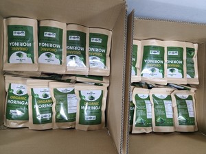 Bubuk daun Moringa organik bubuk daun Moringa Label pribadi bubuk Moringa murni 100g