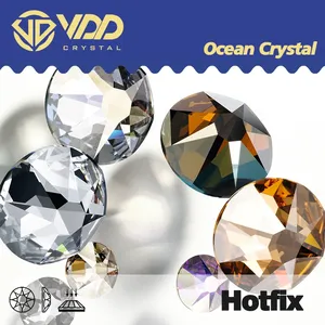 VDD Venta al por mayor a granel SS16-SS30 Pedrería de cristal de alta calidad 2088 con base plana, 8 grandes y 8 pequeñas, 16 cortes para manualidades - Product Image 4