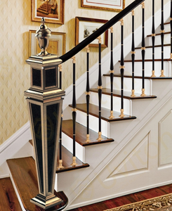 Ngoài trời nhôm lan can hệ thống với gỗ lan can thời tiết thanh lịch thiết kế kim loại cầu thang lan can - Product Image 3