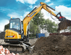 Mini excavadora Sany SY35U Original 3,82 T, accesorio de cubo de peso operativo de 3 toneladas, excavadoras usadas de servicio pesado extremadamente confiables - Product Image 4