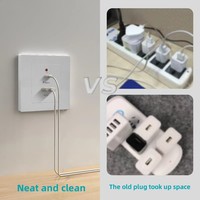 Prise murale USB à charge rapide intelligente universelle à 2 ports, adaptateur de prise USB type-c 18W, prise électrique UK 220V murale