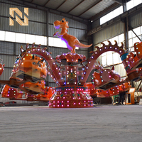 Fournisseur d'équipements d'attractions Nova Rides, équipement électrique, manège rotatif BO-D avec lumières LED, 24 places, grand manège dinosaure