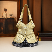Sac à main de luxe de créateur pour femme, style veste, avec boutons en strass et perles, poignée supérieure et bandoulière