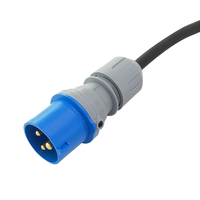 Adaptateur de prise industrielle CEE ZNPON 16A 230V IP44 vers prise française NF, câble de raccordement avec câble en caoutchouc H07RN-F 3x1,5/2,5mm² de 0,35m