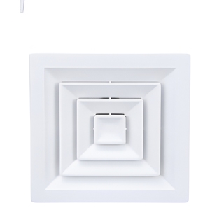 Adaptateur de diffuseur d'air moderne blanc en <span class=keywords><strong>PVC</strong></span>, carré à rond, <span class=keywords><strong>grille</strong></span> de ventilation de plafond à 4 voies pour salon, pour système CVC - Product Image 3