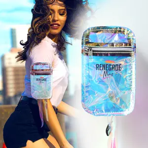 Running Belt Waterproof Women Holographic PVC Thigh Harness Fanny Pack Fashion Waist Leg Bag Fanny Packs