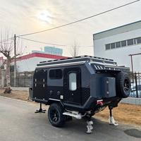 Caravane en aluminium de 13 pieds, petite remorque, mini caravane, caravane tout-terrain, camping-car