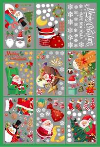 Ensemble d'autocollants de Noël mignons et amusants avec des motifs du Père Noël, des <span class=keywords><strong>rennes</strong></span> et des inscriptions Joyeux Noël pour les décorations de fêtes et les boutiques - Product Image 6