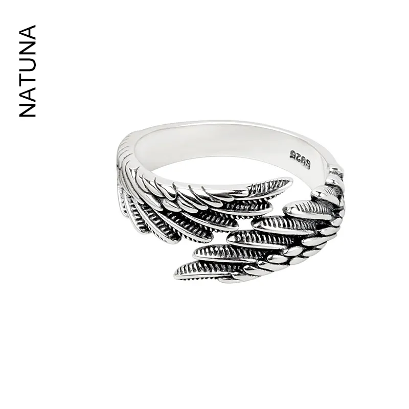 Natuna Antique Jewelry Ring Blanks 925 Silver Sterling Jewelry 925 Sterling Silver Black Ring Para Homens