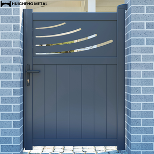 Porte latérale simple en aluminium découpée au laser, design moderne et personnalisable, pour villas, porte piétonne principale en alliage d'aluminium - Product Image 5