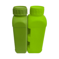 Bouteille en plastique HDPE de 300 ml + 500 ml avec poignée latérale, poignée ergonomique, conteneur pour eau chimique, couleur personnalisée, bouteille vide