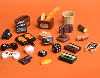 Jouets en résine miniatures créatifs et mignons, modèles de nourriture, colle crème, accessoires de bijoux DIY, aimants rétro pour réfrigérateur, décorations de Noël et du Nouvel An