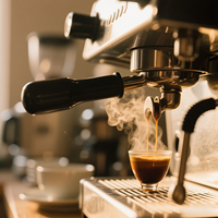 Tanque de leche desmontable de 500ML, tanque de agua de 2,6 L, Espumador de leche, máquina de café Espresso, molinillo de café con 20 ajustes de molienda
