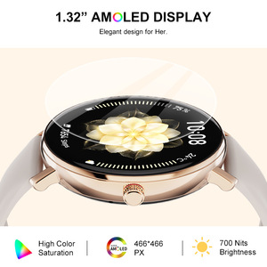 Montre connectée T39 Bluetooth avec écran AMOLED de 1,32 pouce, surveillance de la fréquence cardiaque, de l'oxygène sanguin, de la pression artérielle et du sommeil - Product Image 3