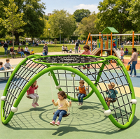 Dôme d'escalade multifonctionnel pour enfants en plein air avec balançoire suspendue pour zone résidentielle