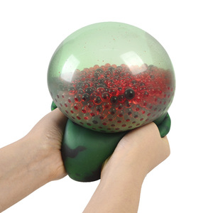 Summer Cooling Stress-Relief Toy 12cm Large Beaded <b>Plastic</b> for Party Decoration Squishy Dumpling Watermelon Toy - Product Image 4