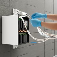 Petite boîte terminale en fibre optique SC à 4 ports en plastique pour utilisation en réseau de bureau FTTX, garantie de 5 ans