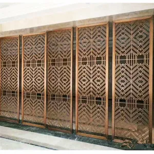 SS goldene faltbare faltbare Bildschirm Schiebe 100cm Aluminium Panel Halle Trennwand Designs für Wohnzimmer Trennwände für zu Hause