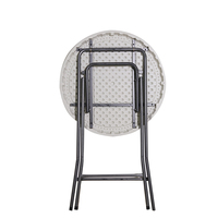 2ft location pas cher dia60cm table de bar à cocktails pliante en plastique portable extérieure ronde haute pour bistro