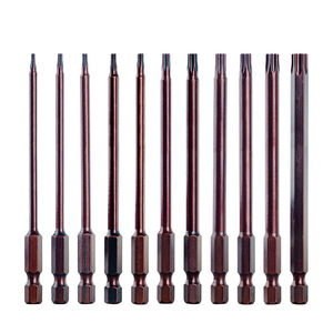 Juego de Puntas de Destornillador Torx Yunbei Yb de 100 mm, Grado Industrial, 11 Piezas: T6, T7, T8, T9, T10, T15, T20, T25, T27, T30, T40 - Product Image 1
