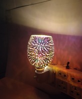 Petit diffuseur de cire 3D électrique à brancher, chauffe-bougie, brûleur d'arômes avec veilleuse pour chambre à coucher