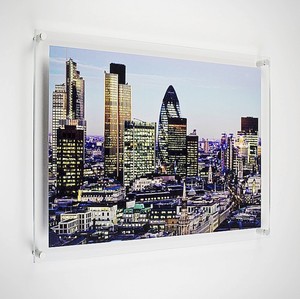 <strong>Double</strong> Panel Sandwich <strong>A4</strong> Wall Mount Floating Photo <strong>Frame</strong> 8.5x11 Clear Acrylic Picture <strong>Frame</strong> - Product Image 3