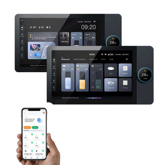 10-Inch Touch Screen Smart Home Control Panel Multi-Functional Tuya Android USB WiFi Enabled Home Background Music Zigbee Home