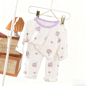 Youyuan Bao XTX001 2026 Completo Estivo Casual per <span class=keywords><strong>Bambini</strong></span> con <span class=keywords><strong>Cartoni</strong></span> <span class=keywords><strong>Animati</strong></span>, Tuta Senza Cuciture a Maniche Tre Quarti per Aria Condizionata per Ragazzi e Ragazze - Product Image 6