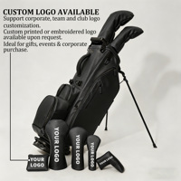 Sac de golf ASL GOLF à 14 compartiments, orange et marron, en cuir, imperméable, résistant, léger