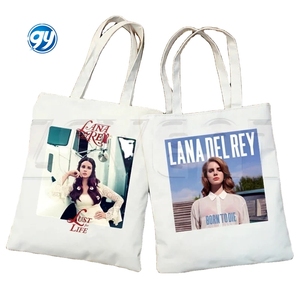 <span class=keywords><strong>Lana</strong></span> <span class=keywords><strong>Del</strong></span> <span class=keywords><strong>Rey</strong></span> Logo imprimé graphique Hipster dessin animé impression Shopping Girls Fashion Casual Package Hand kids bag - Product Image 1