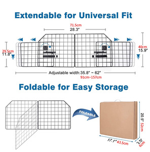 New có thể điều chỉnh lớn Pet Divider rào cản nặng dây lưới phổ quát phù hợp với xe separator Dog Car rào cản - Product Image 4