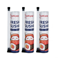 Tube à sushi personnalisé en papier écologique imprimé, emballage alimentaire de qualité supérieure avec tube de sauce pour sushi à faire soi-même