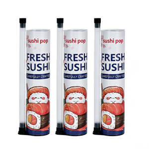Tube à sushi personnalisé en papier écologique imprimé, emballage alimentaire de qualité supérieure avec tube de sauce pour sushi à faire soi-même - Product Image 3