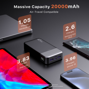 <span class=keywords><strong>Batterie</strong></span> <span class=keywords><strong>externe</strong></span> étanche 20000mAh avec charge rapide 45W, affichage LED, USB-C QC3.0 pour <span class=keywords><strong>iPhone</strong></span> 15 et Samsung - Product Image 4