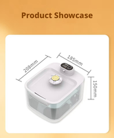 Fontaine à eau intelligente sans fil pour animaux de compagnie 3,2 L avec mode capteur, batterie 4000 mAh et filtration en 4 étapes pour chats et chiens