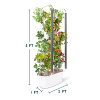 Kit de culture hydroponique intelligente pour la maison, plateau pour micro-légumes, 12 pots, kit de jardinage hydroponique intelligent d'intérieur