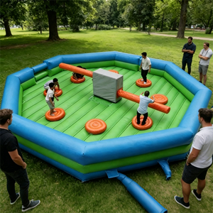 EASYFUN Plateforme tournante <span class=keywords><strong>gonflable</strong></span> Wipeout à double bras, machine de balayage pour parcours d'obstacles, adultes et enfants, 1 à 8 utilisateurs, pour la <span class=keywords><strong>location</strong></span> - Product Image 6