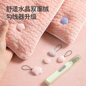 Attache-linge sans aiguille antidérapant avec doublure polaire pour draps de lit, pour enfants, unisexe, taille unique, en ABS - Product Image 2