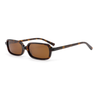 LBAshades MT002 Vente en gros de lunettes de soleil rétro carrées étroites pour hommes et femmes, logo personnalisé, monture classique de petite taille, UV400, lunettes unisexes