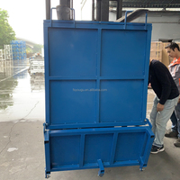 Bac à déchets pour chariot élévateur en acier robuste, trémie auto-vidante, bac à ferraille pliable, bac à ordures, rayonnages empilables, étagères
