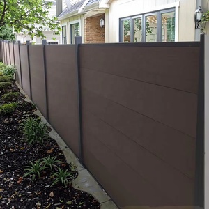 Chất lượng cao ngoài trời WPC Bảng điều khiển hàng rào trắng dễ dàng cài đặt trang trí co-đùn gỗ nhựa an ninh hàng rào sử dụng an ninh - Product Image 2