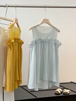 58 Nouveau style d'été pour femme, haut sans manches en tissu filet doux et agréable, tendance et confortable, amincissant et rajeunissant