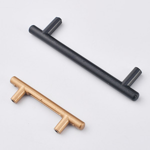 Furniture Handle Bar Cabinet Zinc Alloy Minimalist Durable Gold <b>Black</b> M2 515 B380 LS49901 - Product Image 2