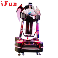 Ifun Park Mech guerrier Vr ailes de vol Simulation 9D VR mouvement ailes noires volant VR jeu Machine simulateur de tir cinéma 9d
