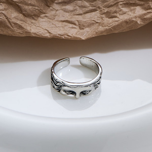 Bague demi-visage Vénus pour hommes, ouverture réglable, style européen et américain, tendance - Product Image 3