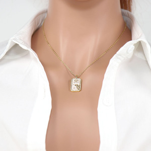 Collana con Ciondolo Quadrato a Tema Zodiacale, 12 Segni Astrologici, Design Raffinato e Affascinante - Product Image 5